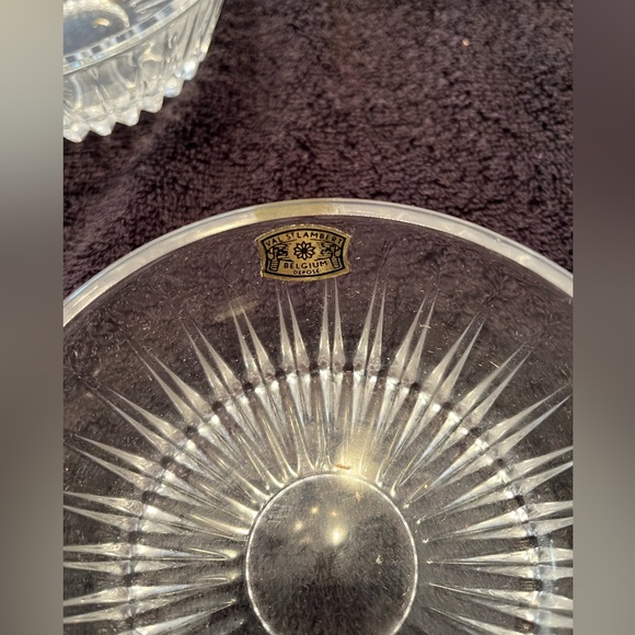 Val St. Lambert ‘Balmoral’ pattern Crystal Fruit Dessert Bowls, 5 3/4” diameter - Picture 5 of 9